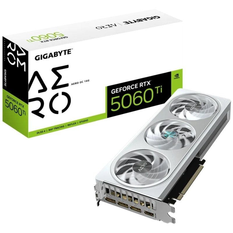 Tarjeta Gráfica Gigabyte GeForce RTX 5060 Ti AERO OC/ 16GB GDDR7