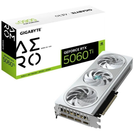 Tarjeta Gráfica Gigabyte GeForce RTX 5060 Ti AERO OC/ 16GB GDDR7