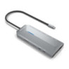 Docking USB Tipo-C Aisens ASUC-12P005-GR/ 2xHDMI/ 3xUSB/ 2xUSB Tipo-C/ 1xRJ45/ 1xAudio/ 1xLector Tarjetas/ 1x Jack/ 1xUS