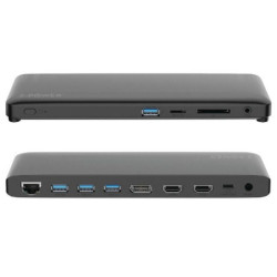 Docking USB Tipo-C 2-Power DOC0117A/ 4xUSB/ 1xUSB Tipo-C PD/ 2xHDMI/ 1xDisplayPort/ 1xJack/ 1xRJ45/ 1xLector Tarjetas SD
