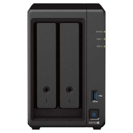 NAS Synology Diskstation DS723+/ 2 Bahías 3.5'- 2.5'/ 2GB DDR4/ Formato Torre