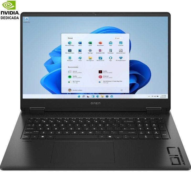 Portátil Gaming HP Omen 17-DB0001NS Ryzen 7 8845HS/ 32GB/ 1TB SSD/ GeForce RTX 4070/ 17.3'/ Win11