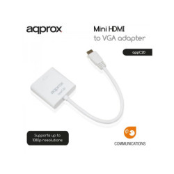 ADAPTADOR APPROX MINI HDMI M A VGA H